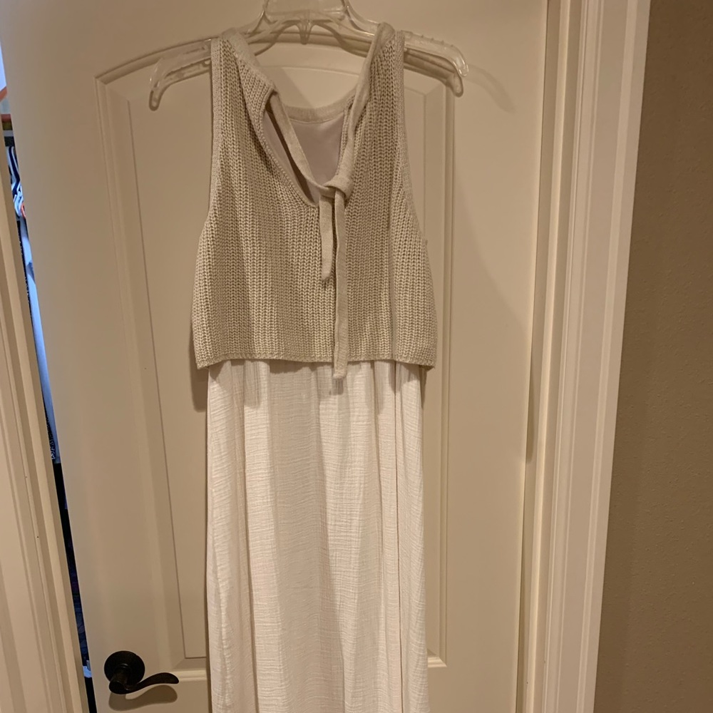 Mixed media maxi dress; Anthropologie; medium
